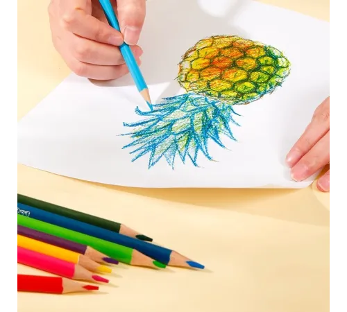 Карандаши цветные Deli ColoRun EC132-12 трехгран. пластик 12цв. коробка/европод.