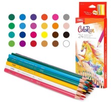 Набор карандашей цв. Deli EC132-24 ColoRun трехгран. 24цв.