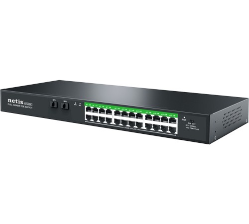 Коммутатор 24PORT 10/1000M POE 2 SFP COMBO P124GC NETIS