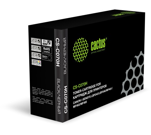 Картридж лазерный Cactus CS-C070H 070H черный (10200стр.) для Canon i-SENSYS LBP243/LBP246/MF461/MF463/MF465