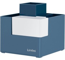 Подставка Deli EZ072BLUE Linfini 6отд. для письменных принадлежностей 120x120x123мм синий