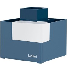 Подставка Deli EZ072BLUE Linfini 6отд. для письменных принадлежностей 120x120x123мм синий