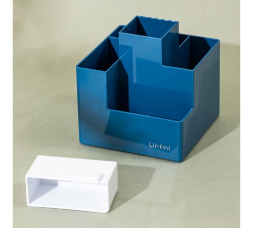 Подставка Deli EZ072BLUE Linfini 6отд. для письменных принадлежностей 120x120x123мм синий Подставка Deli EZ072BLUE Linfini 6отд. для письменных принадлежностей 120x120x123мм синий