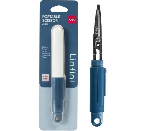 Ножницы Deli EZ508BLUE EZ508 Linfini бытовые 125мм ручки пластиковые сталь синий блистер Ножницы Deli EZ508BLUE EZ508 Linfini бытовые 125мм ручки пластиковые сталь синий блистер