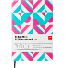 Ежедневник Deli COLORING CN148 A5 обложка картон 136стр. розовый/голубой