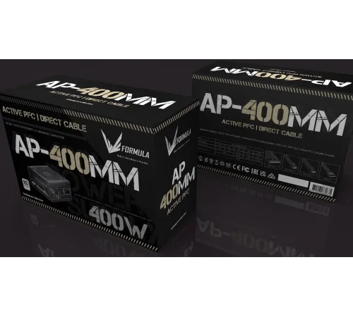 Блок питания Formula ATX 400W AP-400ММ 80 PLUS WHITE (20+4pin) APFC 120mm fan 6xSATA RTL Блок питания Formula ATX 400W AP-400ММ 80 PLUS WHITE (20+4pin) APFC 120mm fan 6xSATA RTL