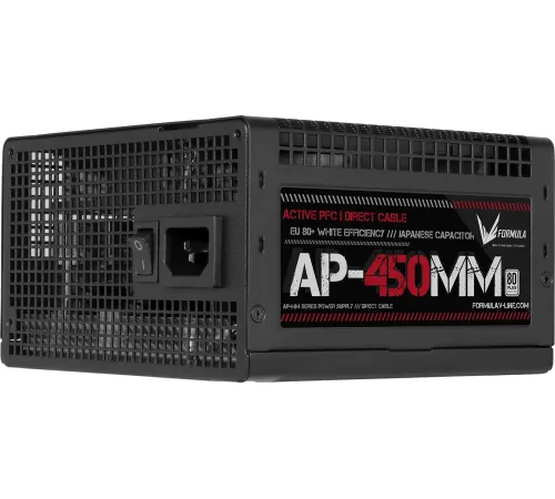 Блок питания Formula ATX 450W AP-450ММ 80 PLUS WHITE (20+4pin) APFC 120mm fan 6xSATA RTL