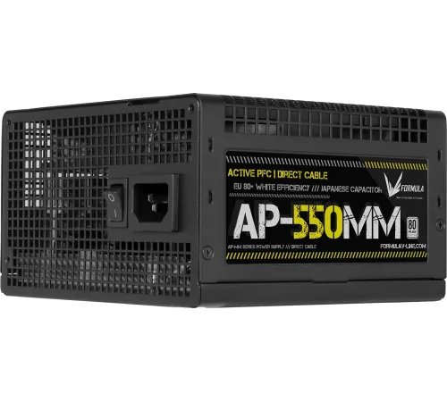 Блок питания Formula ATX 550W AP-550ММ 80 PLUS WHITE (20+4pin) APFC 120mm fan 6xSATA RTL Блок питания Formula ATX 550W AP-550ММ 80 PLUS WHITE (20+4pin) APFC 120mm fan 6xSATA RTL
