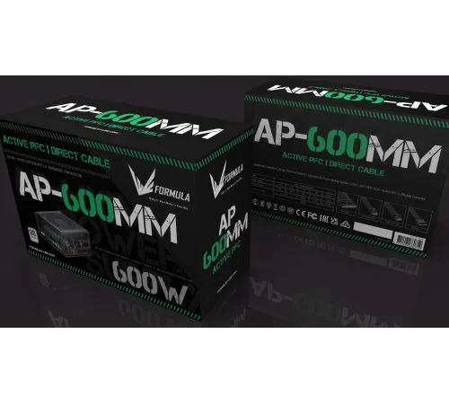 Блок питания Formula ATX 600W AP-600ММ 80 PLUS WHITE (20+4pin) APFC 120mm fan 6xSATA RTL Блок питания Formula ATX 600W AP-600ММ 80 PLUS WHITE (20+4pin) APFC 120mm fan 6xSATA RTL