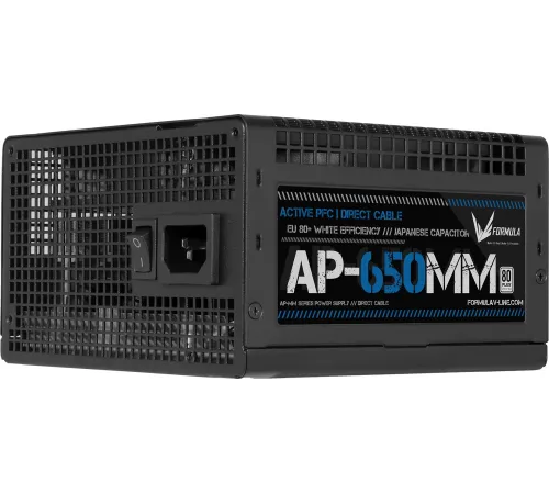 Блок питания Formula ATX 650W AP-650ММ 80 PLUS WHITE (20+4pin) APFC 120mm fan 6xSATA RTL