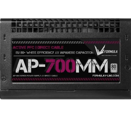 Блок питания Formula ATX 700W AP-700ММ 80 PLUS WHITE (20+4pin) APFC 120mm fan 6xSATA RTL