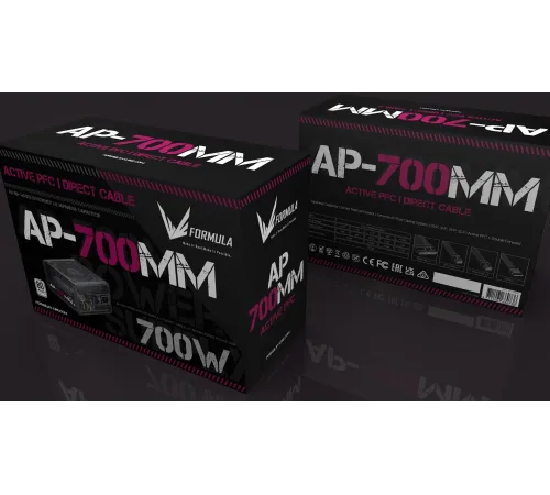 Блок питания Formula ATX 700W AP-700ММ 80 PLUS WHITE (20+4pin) APFC 120mm fan 6xSATA RTL
