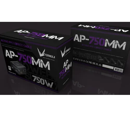 Блок питания Formula ATX 700W AP-750ММ 80 PLUS WHITE (20+4pin) APFC 120mm fan 6xSATA RTL