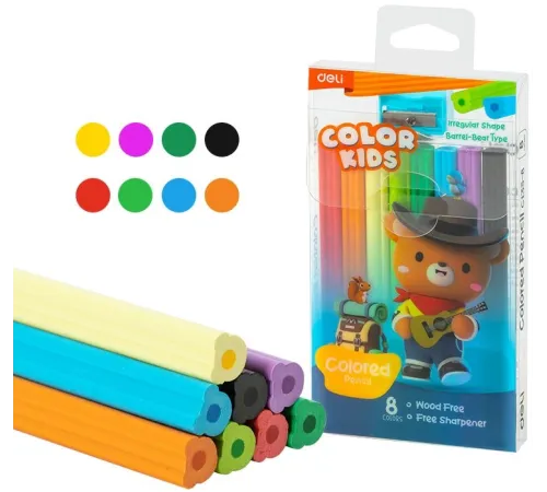 Карандаши цв. Deli EC135-8 Color Kids пластик 8цв. (8шт) Карандаши цв. Deli EC135-8 Color Kids пластик 8цв. (8шт)