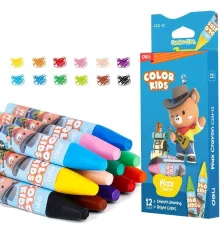 Восковые мелки Deli EC221-12 трехгр. 12цв. (12шт) дл.75мм д.11мм картон.кор./европод.