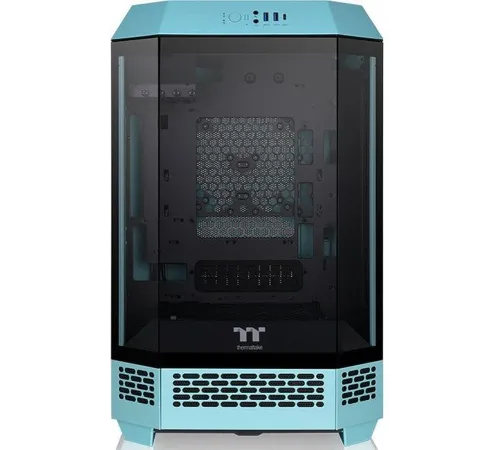 Корпус Thermaltake The Tower 300 Turquoise без БП mATX 11x120mm 5x140mm 2xUSB3.0 1xUSB3.1 audio bott PSU Корпус Thermaltake The Tower 300 Turquoise без БП mATX 11x120mm 5x140mm 2xUSB3.0 1xUSB3.1 audio bott PSU
