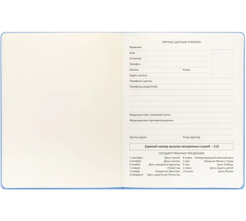 Дневник школьный Deli CN150-PINK розовый 48л. универсальный обл.тверд. мел.карт.