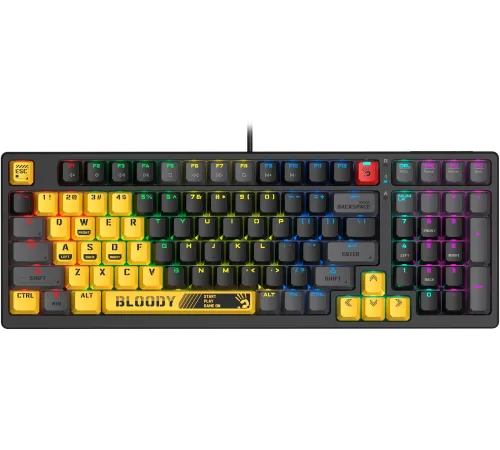 Клавиатура A4Tech Bloody S98 Sports Lime BLMS Plus механическая желтый/серый USB for gamer LED (S98 SPORTS LIME BLMS RED PLUS) Клавиатура A4Tech Bloody S98 Sports Lime BLMS Plus механическая желтый/серый USB for gamer LED (S98 SPORTS LIME BLMS RED PLUS)