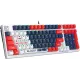 Клавиатура A4Tech Bloody S98 Sports Navy BLMS Plus механическая синий/белый USB for gamer LED (S98 SPORTS NAVY BLMS RED PLUS)
