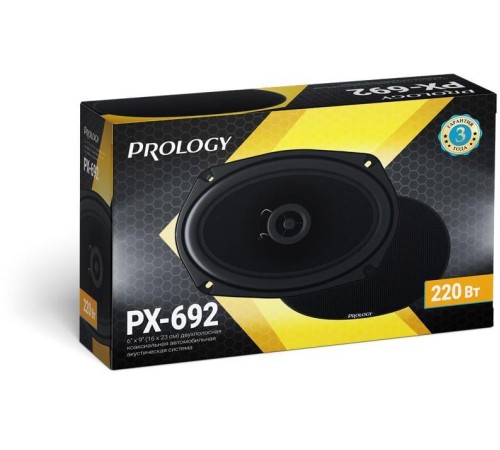Колонки автомобильные Prology PX-692 220Вт 90дБ 4Ом 15x23см (6x9дюйм) (ком.:2кол.) коаксиальные двухполосные Колонки автомобильные Prology PX-692 220Вт 90дБ 4Ом 15x23см (6x9дюйм) (ком.:2кол.) коаксиальные двухполосные