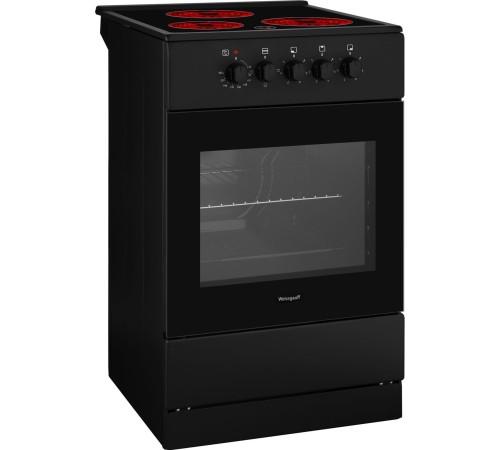 Плита Электрическая Weissgauff WES E2V05 B черный стеклокерамика (без крышки)