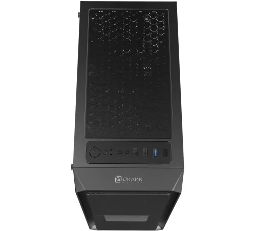 Корпус Оклик OCC-MD301 черный без БП ATX 6x120mm 2xUSB2.0 1xUSB3.0 audio bott PSU
