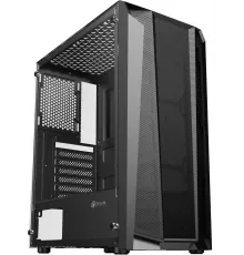 Корпус Оклик OCC-MD302 черный без БП ATX 6x120mm 2xUSB2.0 1xUSB3.0 audio bott PSU