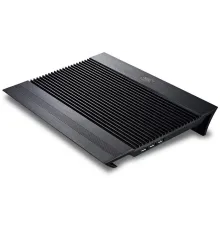 Подставка для ноутбука Deepcool N8 Black 380x278x55мм 3xUSB 2x 140ммFAN 1244г алюминий черный