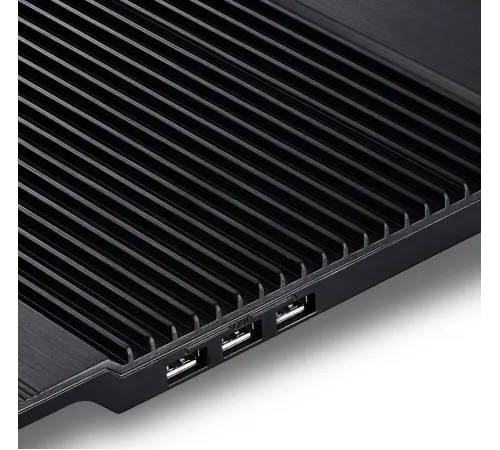 Подставка для ноутбука Deepcool N8 Black 380x278x55мм 3xUSB 2x 140ммFAN 1244г алюминий черный Подставка для ноутбука Deepcool N8 Black 380x278x55мм 3xUSB 2x 140ммFAN 1244г алюминий черный