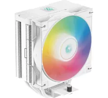 Кулер для процессора DEEPCOOL AG400 DIGITAL WH ARGB LGA1700/1200/115X/AM5/AM4 (9шт/кор, TDP 220W, PWM, ARGB Fan 120mm, 4 тепл. трубки, белый) RET (AG400 DIGITAL WH ARGB)