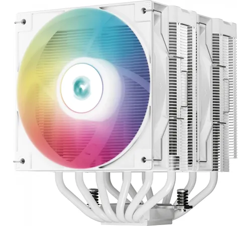 Кулер для процессора DEEPCOOL AG620 DIGITAL WH ARGB LGA1700/1200/115X/AM5/AM4 (8шт/кор, TDP 260W, PWM, DUAL Fan 120mm, 6 тепл. трубок, белый) RET (AG620 DIGITAL WH ARGB) Кулер для процессора DEEPCOOL AG620 DIGITAL WH ARGB LGA1700/1200/115X/AM5/AM4 (8шт/кор, TDP 260W, PWM, DUAL Fan 120mm, 6 тепл. трубок, белый) RET (AG620 DIGITAL WH ARGB)