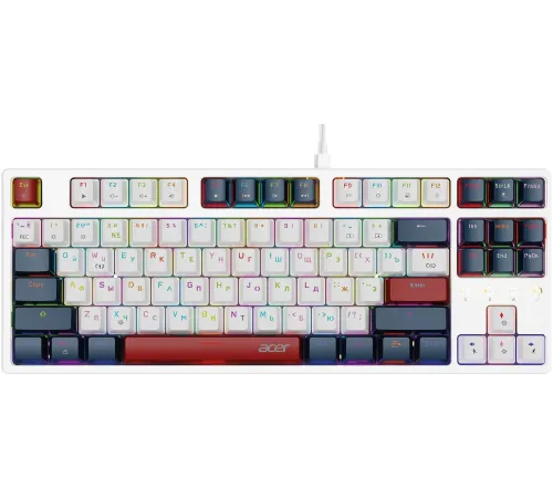 Клавиатура Acer OKW305 механическая белый USB for gamer LED (ZL.KBDCC.01W) Клавиатура Acer OKW305 механическая белый USB for gamer LED (ZL.KBDCC.01W)