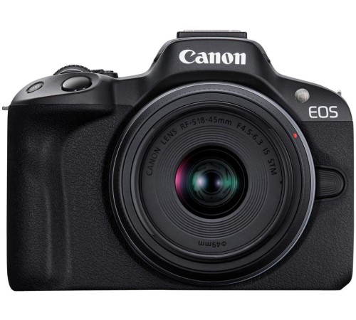 Фотоаппарат Canon EOS R50 черный 24.2Mpix 2.95" 4K WiFi RF-S 18-45mm IS STM LP-E6NH Фотоаппарат Canon EOS R50 черный 24.2Mpix 2.95" 4K WiFi RF-S 18-45mm IS STM LP-E6NH