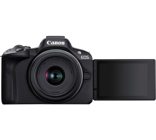 Фотоаппарат Canon EOS R50 черный 24.2Mpix 2.95" 4K WiFi RF-S 18-45mm IS STM LP-E6NH Фотоаппарат Canon EOS R50 черный 24.2Mpix 2.95" 4K WiFi RF-S 18-45mm IS STM LP-E6NH