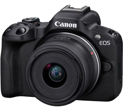 Фотоаппарат Canon EOS R50 черный 24.2Mpix 2.95" 4K WiFi RF-S 18-45mm IS STM LP-E6NH Фотоаппарат Canon EOS R50 черный 24.2Mpix 2.95" 4K WiFi RF-S 18-45mm IS STM LP-E6NH