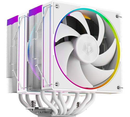 Устройство охлаждения(кулер) ID-Cooling Frozn A620 ARGB Wh Soc-AM5/AM4/1151/1200/2066/1700 4-pin Al+Cu 270W 1200gr LED Ret