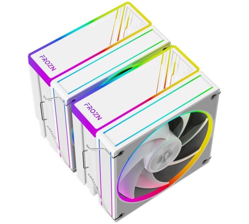 Устройство охлаждения(кулер) ID-Cooling Frozn A620 ARGB Wh Soc-AM5/AM4/1151/1200/2066/1700 4-pin Al+Cu 270W 1200gr LED Ret
