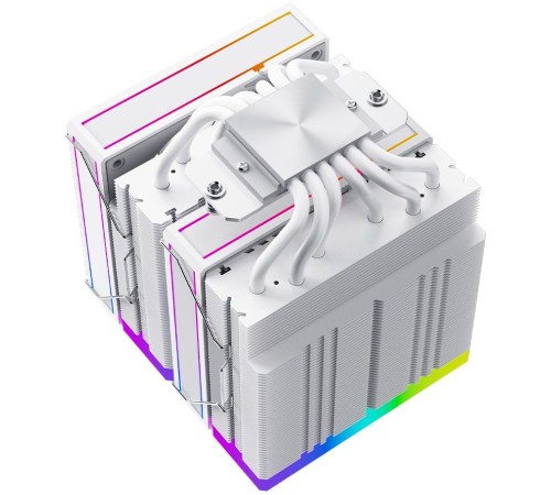 Устройство охлаждения(кулер) ID-Cooling Frozn A620 ARGB Wh Soc-AM5/AM4/1151/1200/2066/1700 4-pin Al+Cu 270W 1200gr LED Ret