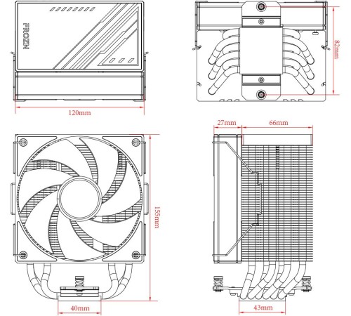 Устройство охлаждения(кулер) ID-Cooling FROZN A610 ARGB Soc-AM5/AM4/1151/1200/2066/1700 4-pin Al+Cu 250W 940gr LED Ret Устройство охлаждения(кулер) ID-Cooling FROZN A610 ARGB Soc-AM5/AM4/1151/1200/2066/1700 4-pin Al+Cu 250W 940gr LED Ret