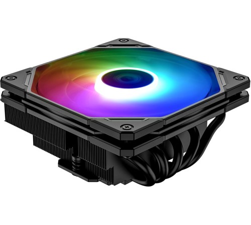 Кулер ID-COOLING IS-55 ARGB LGA1700/1200/115X/AM5/AM4 низкопрофильный высота 55mm (27шт/кор, TDP 125W, PWM, 5 тепл.трубок + медная база, ARGB FAN 120mm, черный) BOX Кулер ID-COOLING IS-55 ARGB LGA1700/1200/115X/AM5/AM4 низкопрофильный высота 55mm (27шт/кор, TDP 125W, PWM, 5 тепл.трубок + медная база, ARGB FAN 120mm, черный) BOX