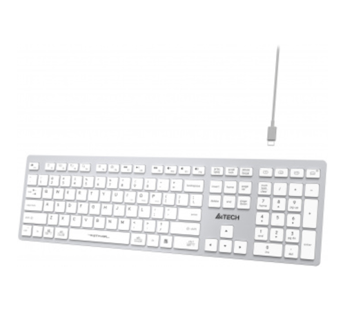 Клавиатура A4Tech Fstyler FBX50C белый USB беспроводная BT/Radio slim Multimedia (FBX50C WHITE)