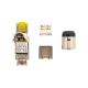 Коннектор SNR RJ45/8P8C под витую пару, Кат.8 (Класс I), 2000МГц, покрытие 50мкд, T568B, самозажимной, полный экран, металлик