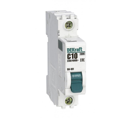 Выключатель автоматический модульный 1п C 10А 4.5кА ВА-101 DEKraft 11053DEK