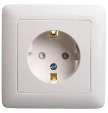 Systeme electric RS16-136-B ХИТ С/У РОЗЕТКА с заземлением со шторками 16А, 250В, БЕЛЫЙ. Россия