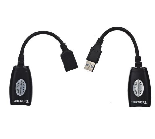 Telecom Адаптер-удлинитель USB-AMAF/RJ45, по витой паре до 45m <TU824> [6926123510322]