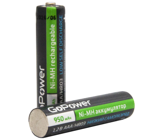Аккумулятор предзаряженный RTU GoPower HR03 AAA BL2 NI-MH 950mAh (2/20/320) блистер (2 шт.) Аккумулятор предзаряженный RTU GoPower HR03 AAA (00-00018321) Аккумулятор предзаряженный RTU GoPower HR03 AAA BL2 NI-MH 950mAh (2/20/320) блистер (2 шт.) Аккумулятор предзаряженный RTU GoPower HR03 AAA (00-00018321)