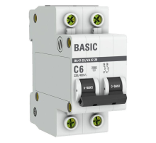 EKF mcb4729-2-06C Автоматический выключатель 2P  6А (C) 4,5кА ВА 47-29 EKF Basic
