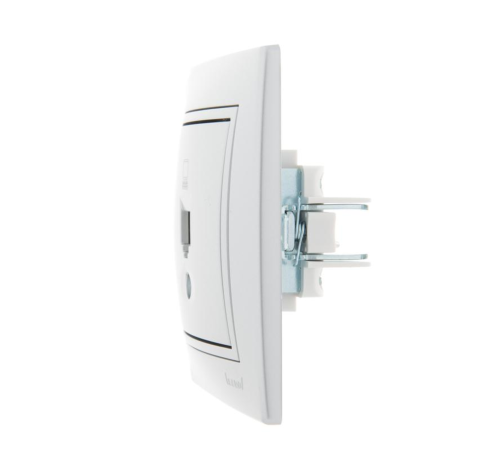 Розетка компьютерная 1-м СП Mira RJ45 сер. метал. LEZARD 701-1010-139
