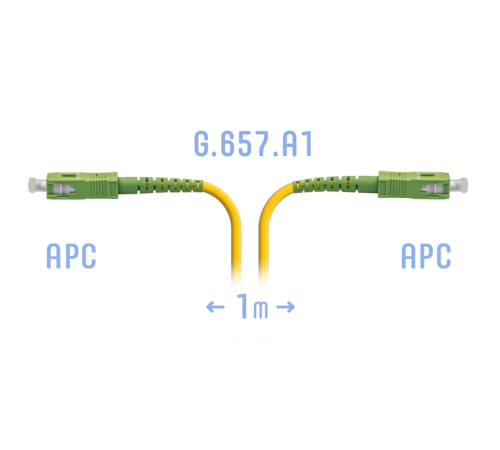 Патчкорд оптический B-Optix SC/APC SM G.657.A1 1 метр Патчкорд оптический B-Optix SC/APC SM G.657.A1 1 метр