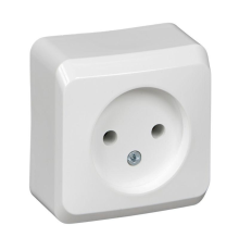 Systeme electric PA16-001B ЭТЮД О/У РОЗЕТКА без заземления без шторок 16А 250B,  БЕЛЫЙ, Россия